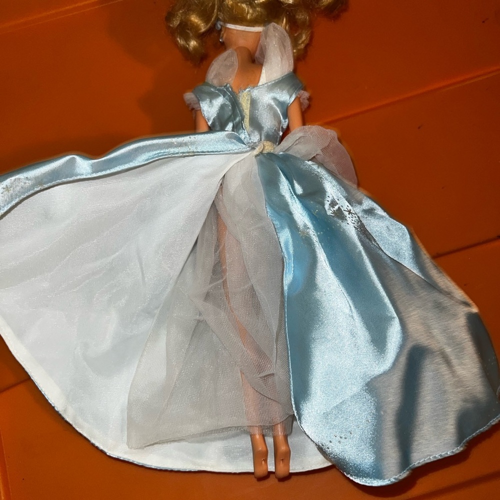 Vintage Disney 1966 Cinderella Barbie Mattel RARE Blue White Two Piece Dress - Picture 6 of 12